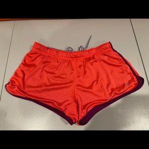Nike Dri-fit shorts Womens M Highlighter neon orange/purple